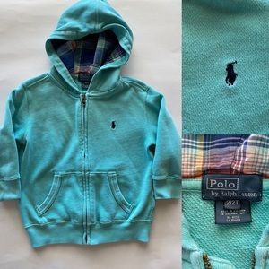 Polo Ralph Lauren - Boys Hoodie, Teal, Size 2T